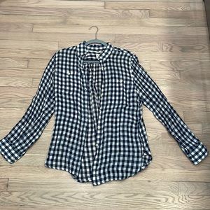 White and blue checkered Denim & Supply Ralph Lauren button up - Sz medium